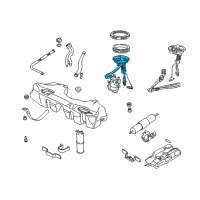 OEM 2002 BMW 540i Right Fuel Gauge Sending Unit Diagram - 16-14-6-752-370