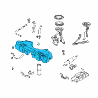 OEM 2002 BMW 525i Plastic Fuel Tank With Left Sensor Diagram - 16-11-6-757-342