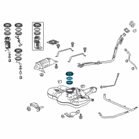 OEM 2018 Honda HR-V Nut & Gasket Set, Fuel Lock Diagram - 17046-T5R-A00