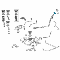 OEM 2005 Acura MDX Gasket, Fuel Filler Diagram - 17662-TAA-003