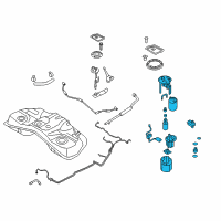 OEM 2015 Hyundai Genesis Coupe Complete-Fuel Pump Diagram - 31110-2M700