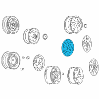 OEM Pontiac Sunfire Wheel Trim Cover Diagram - 9592477