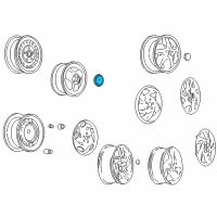 OEM 1998 Pontiac Sunfire Wheel Trim CAP Diagram - 22567779