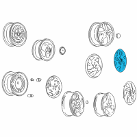 OEM 2003 Pontiac Sunfire Wheel TRIM COVER Assembly 14" *Silver Spark Diagram - 9593210