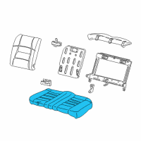 OEM 2001 Ford Mustang Seat Cushion Diagram - XR3Z-6363804-AAA