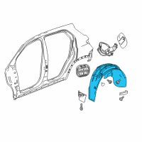 OEM GMC Terrain Wheelhouse Liner Diagram - 84700609