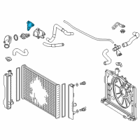 OEM Toyota Corolla Thermostat Housing Gasket Diagram - 16326-37010