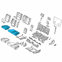 OEM 2017 Dodge Durango Seat Cushion Foam Diagram - 68158385AA