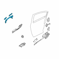 OEM 2007 Nissan Altima Rear Door Outside Handle Assembly Left Diagram - 82606-JA51A