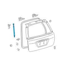 OEM 2006 Pontiac Vibe Strut, Lift Gate Diagram - 88975530