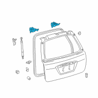 OEM 2007 Pontiac Vibe Hinge, Lift Gate Diagram - 88969846