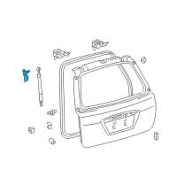 OEM 2006 Pontiac Vibe Bracket, Lift Gate Strut(Body Side) Diagram - 88969847