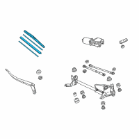 OEM Honda Accord Crosstour Blade, Windshield Wiper (475Mm) Diagram - 76630-TA0-A02