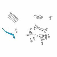 OEM 2014 Honda Crosstour Arm, Windshield Wiper (Driver Side) Diagram - 76600-TA0-A01