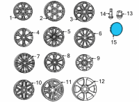 OEM 2022 Jeep Wagoneer Wheel Center Diagram - 4755499AA