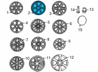 OEM 2022 Jeep Grand Wagoneer WHEEL-ALUMINUM Diagram - 4755407AA