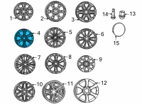 OEM 2022 Jeep Wagoneer WHEEL-ALUMINUM Diagram - 4755410AA