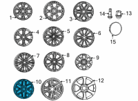 OEM Jeep Wagoneer WHEEL-ALUMINUM Diagram - 4755585AA