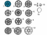 OEM 2022 Jeep Wagoneer WHEEL-ALUMINUM Diagram - 4755405AA