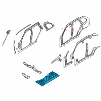 OEM 2001 BMW X5 Floor Panel Right Diagram - 41-12-7-000-540