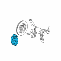 OEM 2002 Lincoln Blackwood Caliper Assembly Diagram - 6L3Z-2B120-D