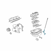 OEM 1998 Chevrolet Camaro Tube Asm-Oil Level Indicator Diagram - 12564961