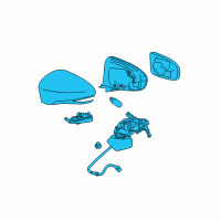 OEM 2015 Lexus ES300h Mirror Assembly, Outer Rear Diagram - 87910-33B41-A0