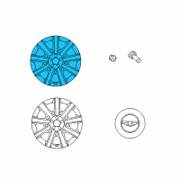 OEM 2013 Hyundai Equus Rear Aluminium Wheel Assembly Diagram - 52910-3N350