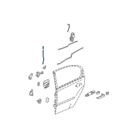 OEM 2005 Chevrolet Malibu Rod Asm-Rear Side Door Locking LH *Gray Diagram - 15147125