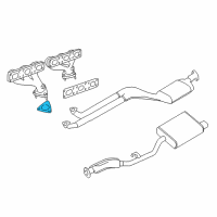 OEM BMW 323Ci Exhaust Downpipe Gasket Diagram - 18-30-1-440-183