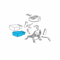 OEM Chevrolet Suburban 2500 Pad, Front Center Seat Cushion Diagram - 15243901