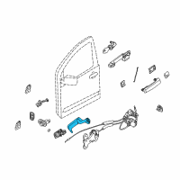 OEM 2007 Nissan Armada Rear Door Inside Handle Assembly Left Diagram - 80671-7S000