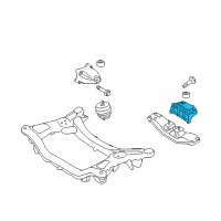 OEM 2011 Hyundai Genesis Coupe Transmission Support Bracket Diagram - 21835-2M000