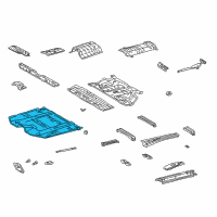 OEM Toyota Highlander Front Floor Pan Diagram - 58111-48906