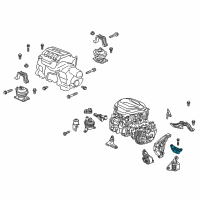 OEM 2017 Honda Ridgeline Bracket, RR. Engine Mounting Base Diagram - 50680-TZ5-A01