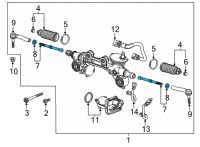 OEM GMC Yukon XL Inner Tie Rod Diagram - 84674099