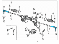 OEM 2022 Chevrolet Suburban Outer Tie Rod Diagram - 84179762