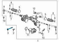 OEM 2019 Chevrolet Silverado 1500 Gear Assembly Mount Bolt Diagram - 11601786