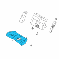 OEM 2002 Chrysler Sebring Seat Cushion Pad Diagram - MR611814