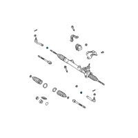 OEM 2004 Scion xB Outer Tie Rod Lock Nut Diagram - 90080-17080