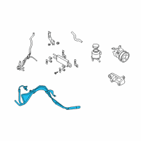 OEM 2011 Infiniti G37 Power Steering Hose & Tube Set Diagram - 49710-JK62C