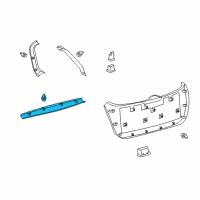 OEM 2009 Toyota Venza Upper Molding Diagram - 64783-0T011-A0