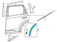 OEM 2021 Nissan Rogue Moulding-Fillet, RH Diagram - 78860-6RA0A