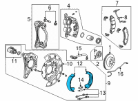 OEM Chevrolet Silverado 3500 HD Park Brake Shoes Diagram - 84523897