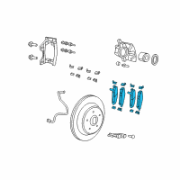 OEM 2010 Dodge Nitro Rear Disc Brake Pad Kit Diagram - 68003776AA