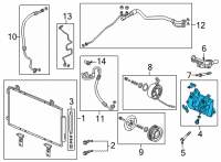 OEM 2022 Acura TLX Compressor Complete Diagram - 38810-5YF-A01