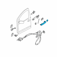 OEM 2009 Nissan Pathfinder Front Outside Door Handle Assembly, Left Diagram - 806B1-ZS00B