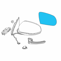 OEM 2017 Jeep Cherokee Glass-Mirror Replacement Diagram - 68228912AA