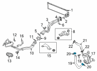 OEM 2010 Chevrolet Camaro Clamp-Service Part Only Diagram - 11570871