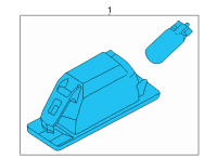 OEM Nissan Rogue Lamp Licence Diagram - 26510-8990E